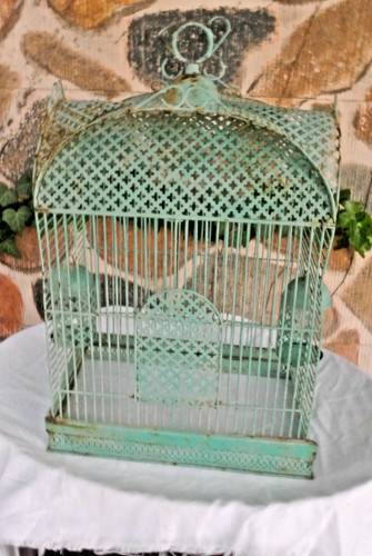 Antique ornate birdcage - ornate,