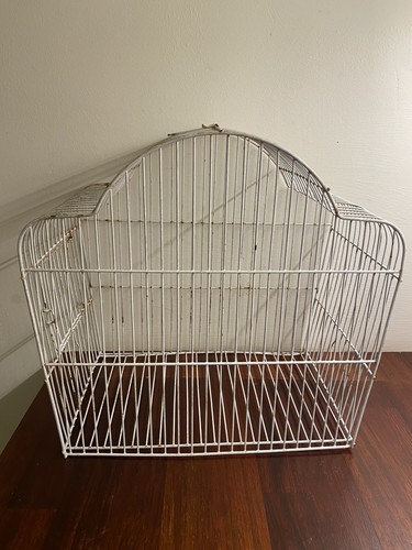 Vintage cream wire bird - wire,
