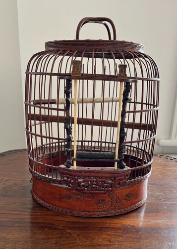 Antique chinese wooden bamboo - antique,