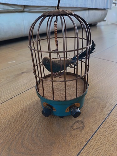 Antique chirping bird cage - antique,
