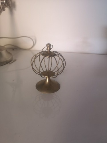 Antique brass miniature - brass, bird
