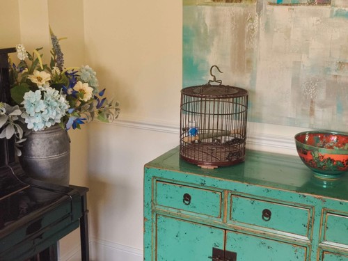 Antique vintage chinese bird - vintage,