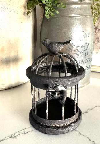 Vintage iron metal bird - vintage,