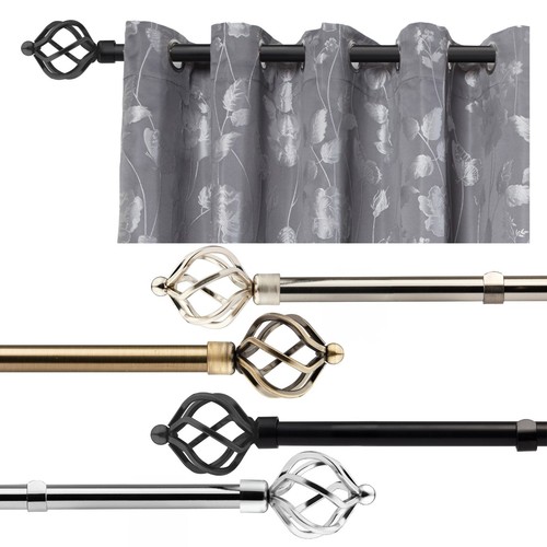 Extendable curtain poles with - poles,