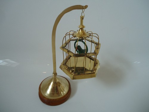 Brass small parrot birdcage - small,