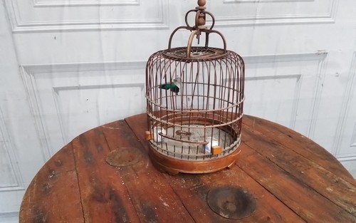 Antique chinese bird cage - antique,
