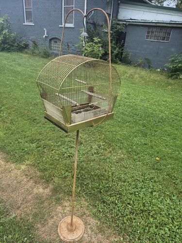 Vintage bird cage - bird, stand