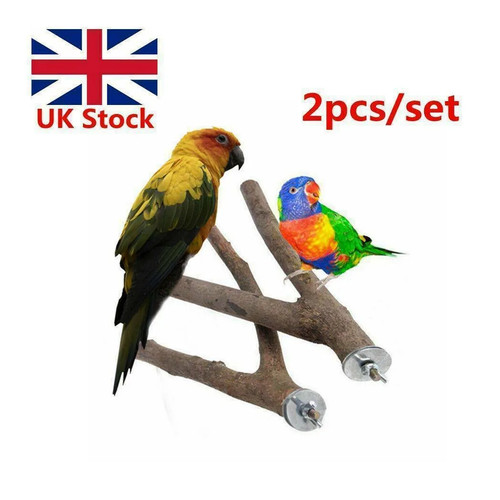 2pcs set woodparrot bird stand - 2pcs/set,